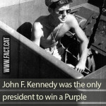 Which American president won a Purple Heart?