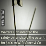 How much was the safety pin patent sold for?