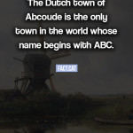 What is the only town whose name begins with ABC?