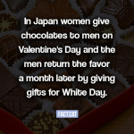 How is Valentine’s Day celebrated in Japan?